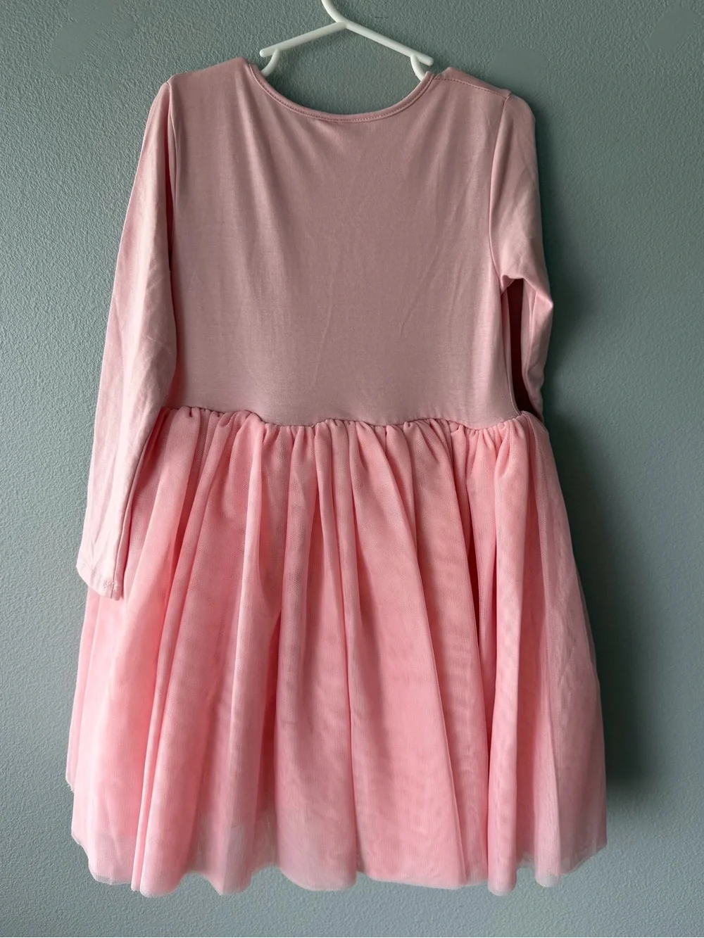 Naartjie pink floral tulle skirt long sleeve dress Girls’ size 7/8
